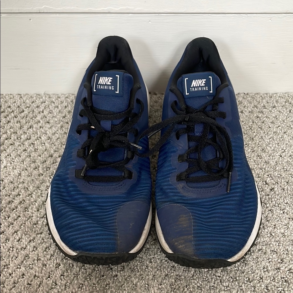Nike Blue and Black Athletic Shoes with Sleek Design